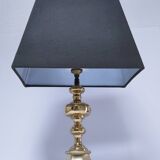 Solid gold brass lamp in neo-classical style