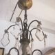 Lustre en bronze et pampilles bicolore