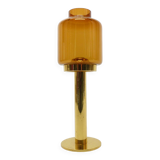 Hans-Agne Jakobsson Markaryd L 10232 Amber Glass Candle Holder 1960