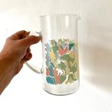 80s glass pitcher