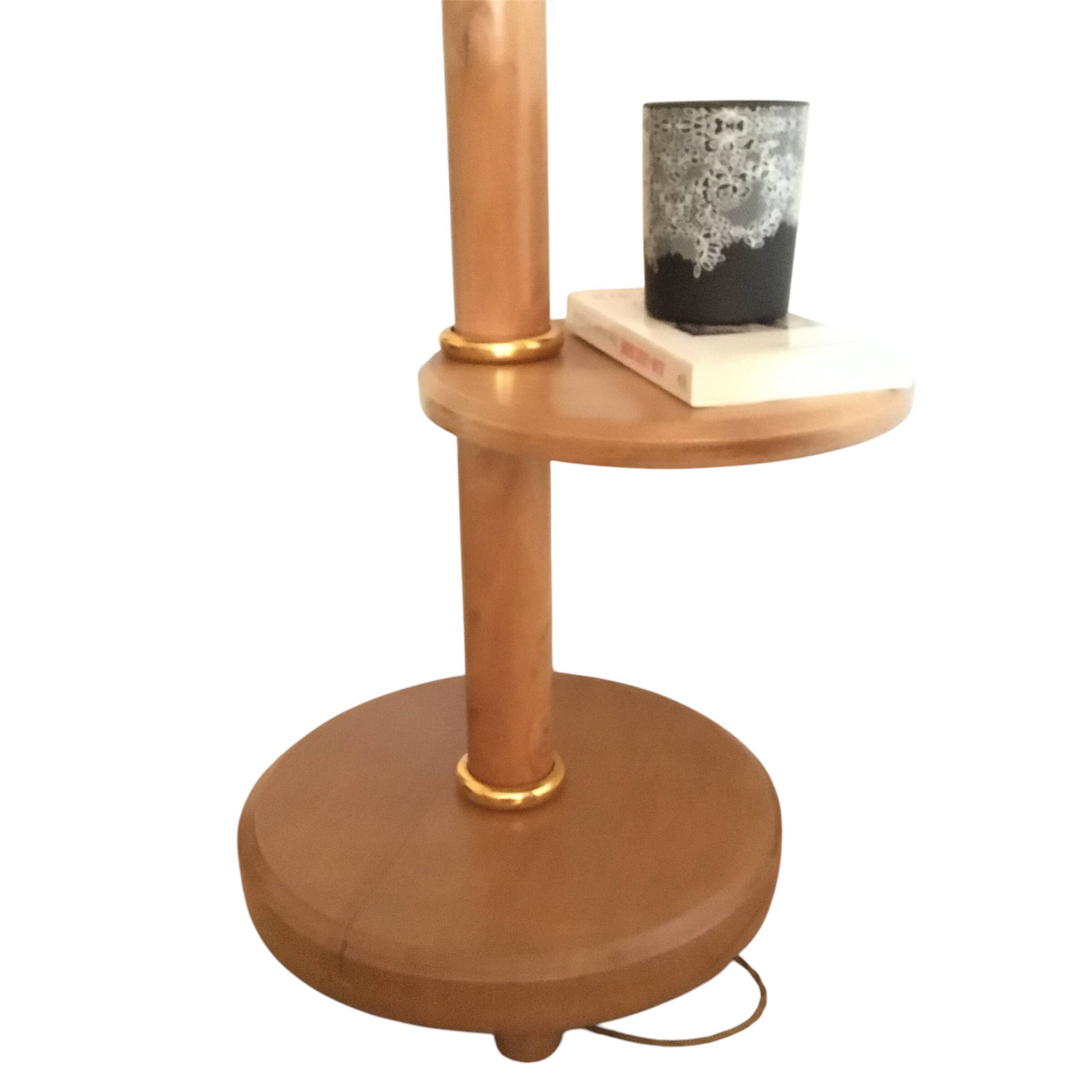 Vintage wooden floor lamp - 1950s