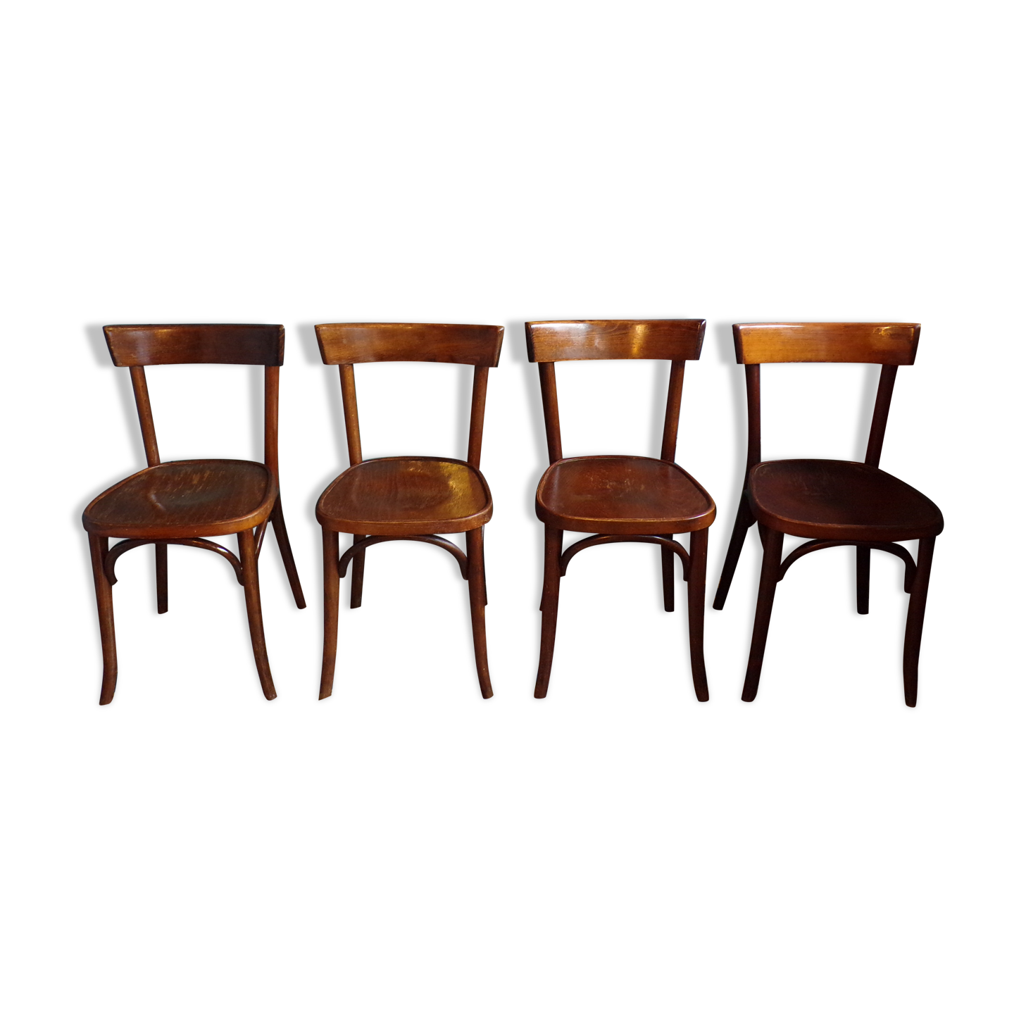 4 antique bistro chairs in bentwood