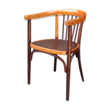 Japy office armchair in curved wood 1940