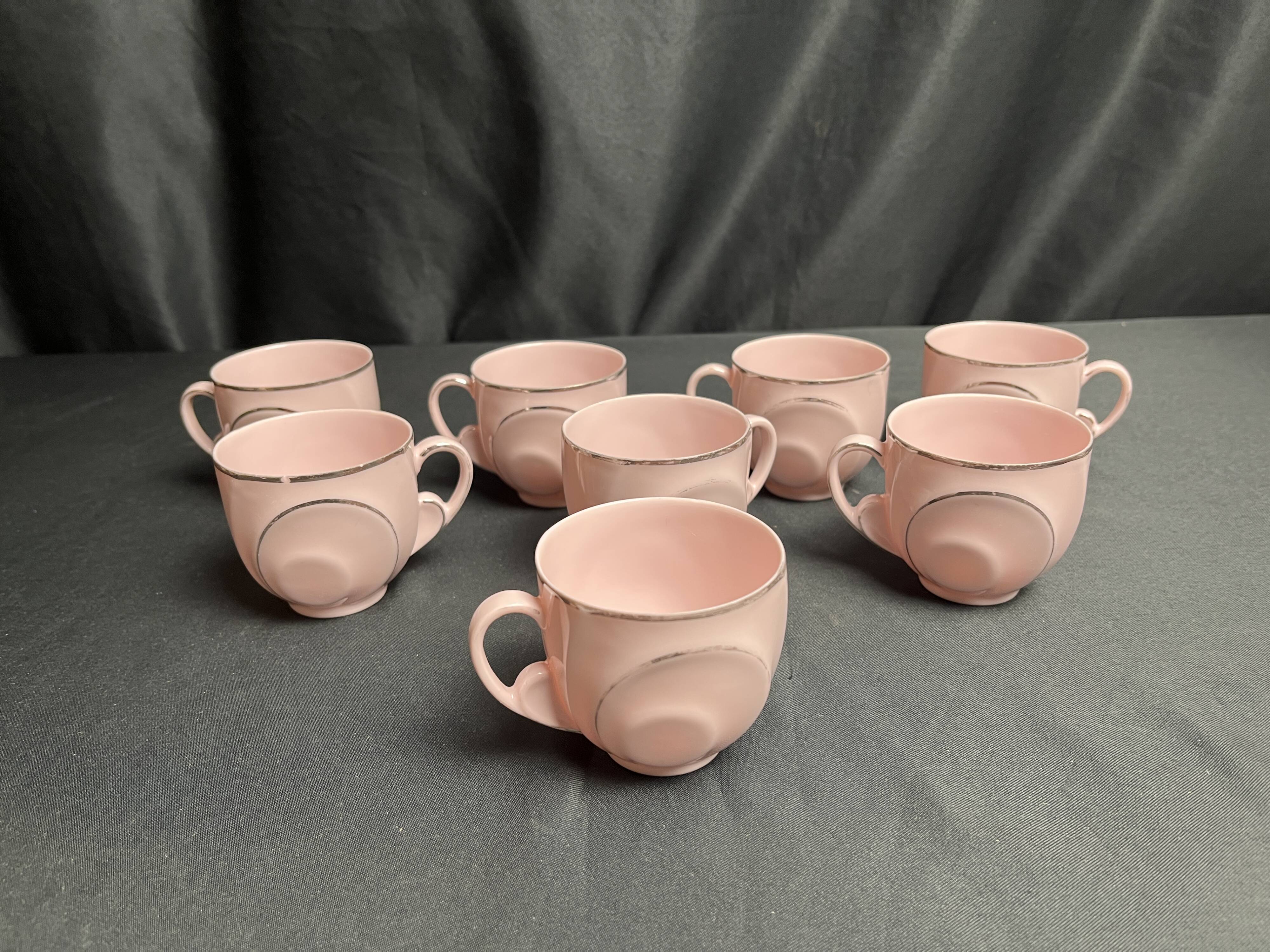 Art Deco, Epiag pink porcelain coffee service circa 1930