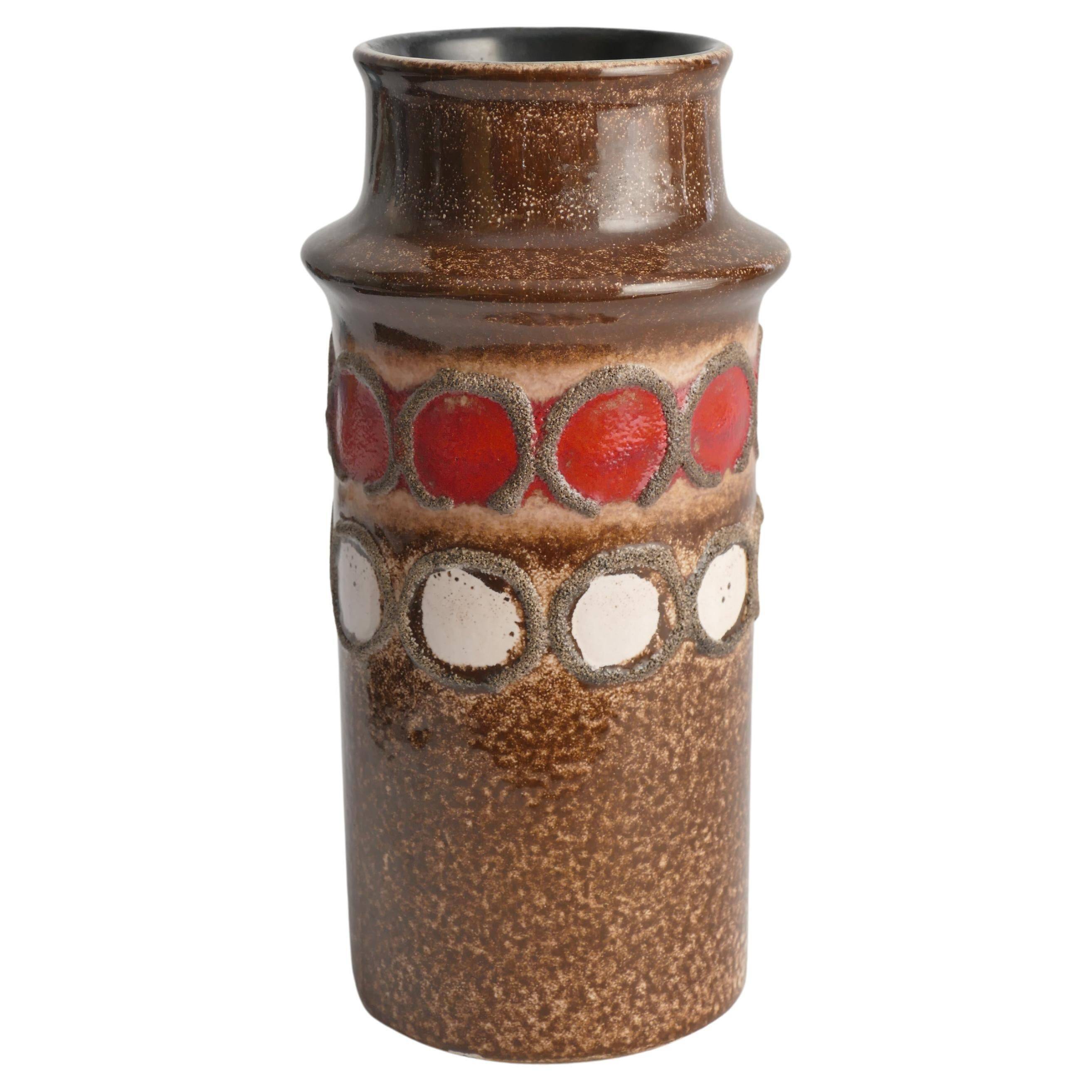 Mid-Century Modern Brown Ceramic Vase by VEB Haldensleben, East Germany, 1960s