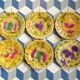 6 assiettes barbotine fuits Sarreguemines