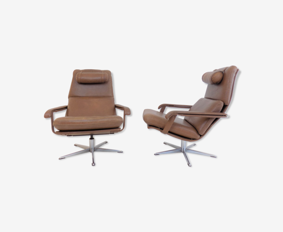 Goldsiegel leather armchair set of 2