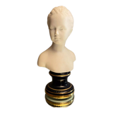 Bust of Louis Brongniart after Houdon in Limoges porcelain biscuit