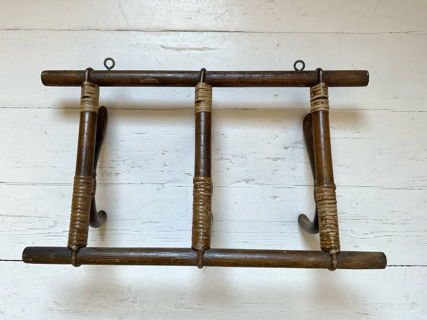 Porte manteaux bambou vintage