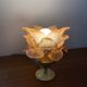 Lampe à poser rose en pâte de verre vintage
