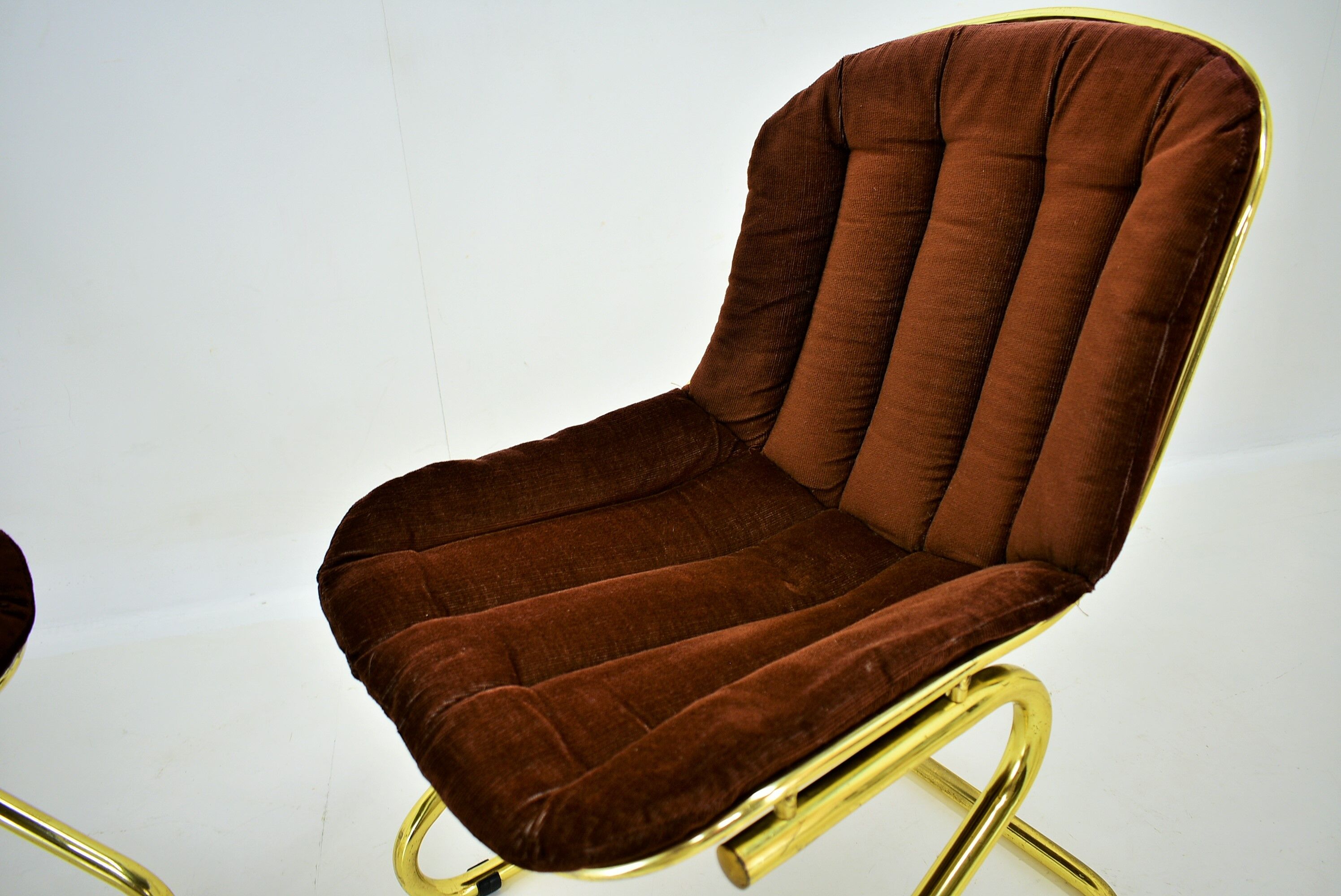 Midcentury set of four dining chairs, italy, 1970s