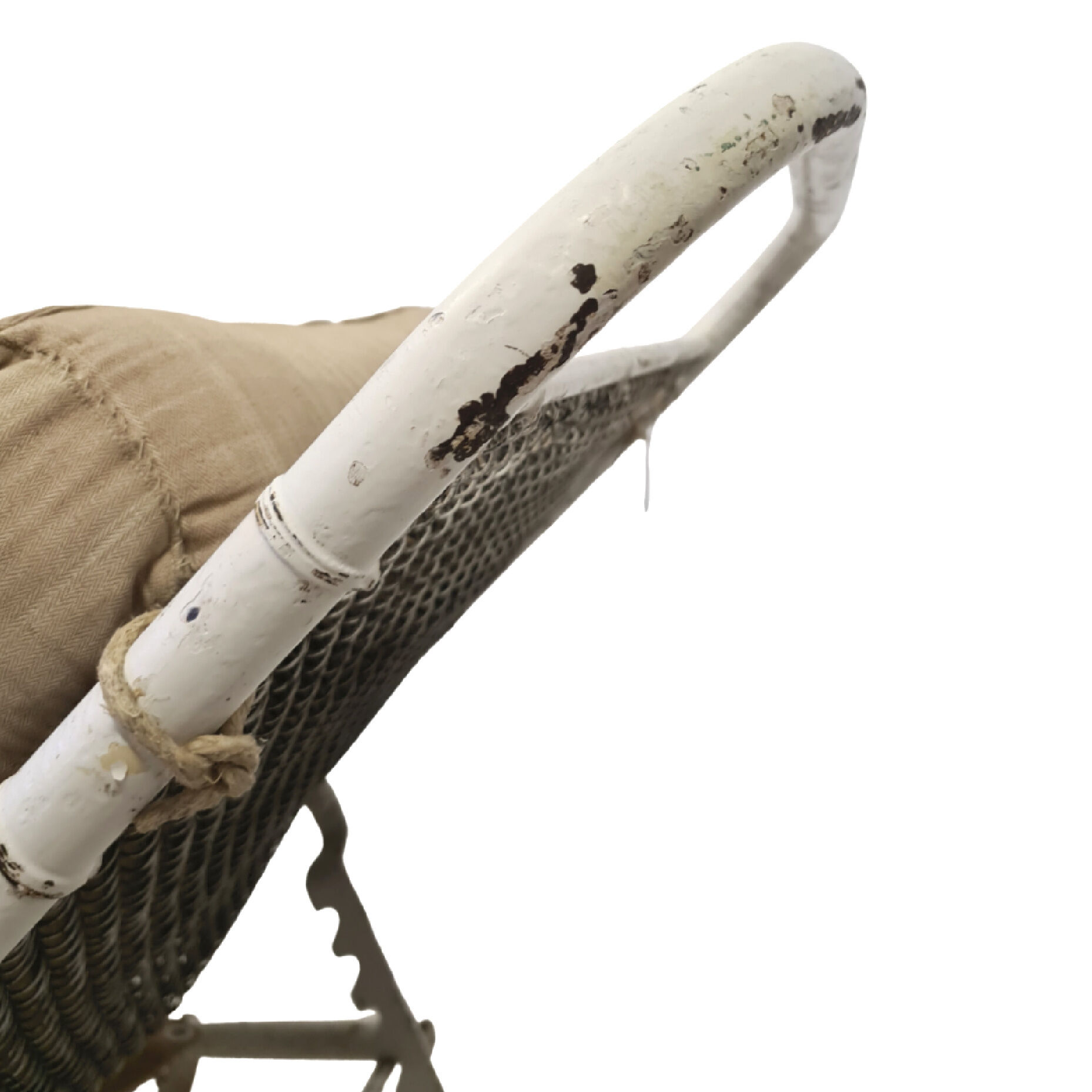 Chaise longue d’infirmerie originale en acier, France années 1930