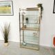 Vitrine laiton étagère verre design 1970
