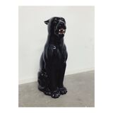 Black panther statue ceramic