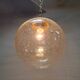 Midcentury Brass and Smoked Bubble Glass Pendant by Kamenický Šenov, 1960s