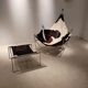 Vintage armchair and its ottoman model David by Odile Mir for Prisunic, 1972