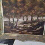 Canvas + old frame Undergrowth