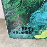 Mediterranean landscape signed from 1970