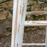 High stool in recycled style wood