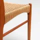 Arne Wahl Iversen set of six teak dining chairs Glyngore Denmark 1960