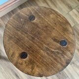 Pair of turned wooden stools