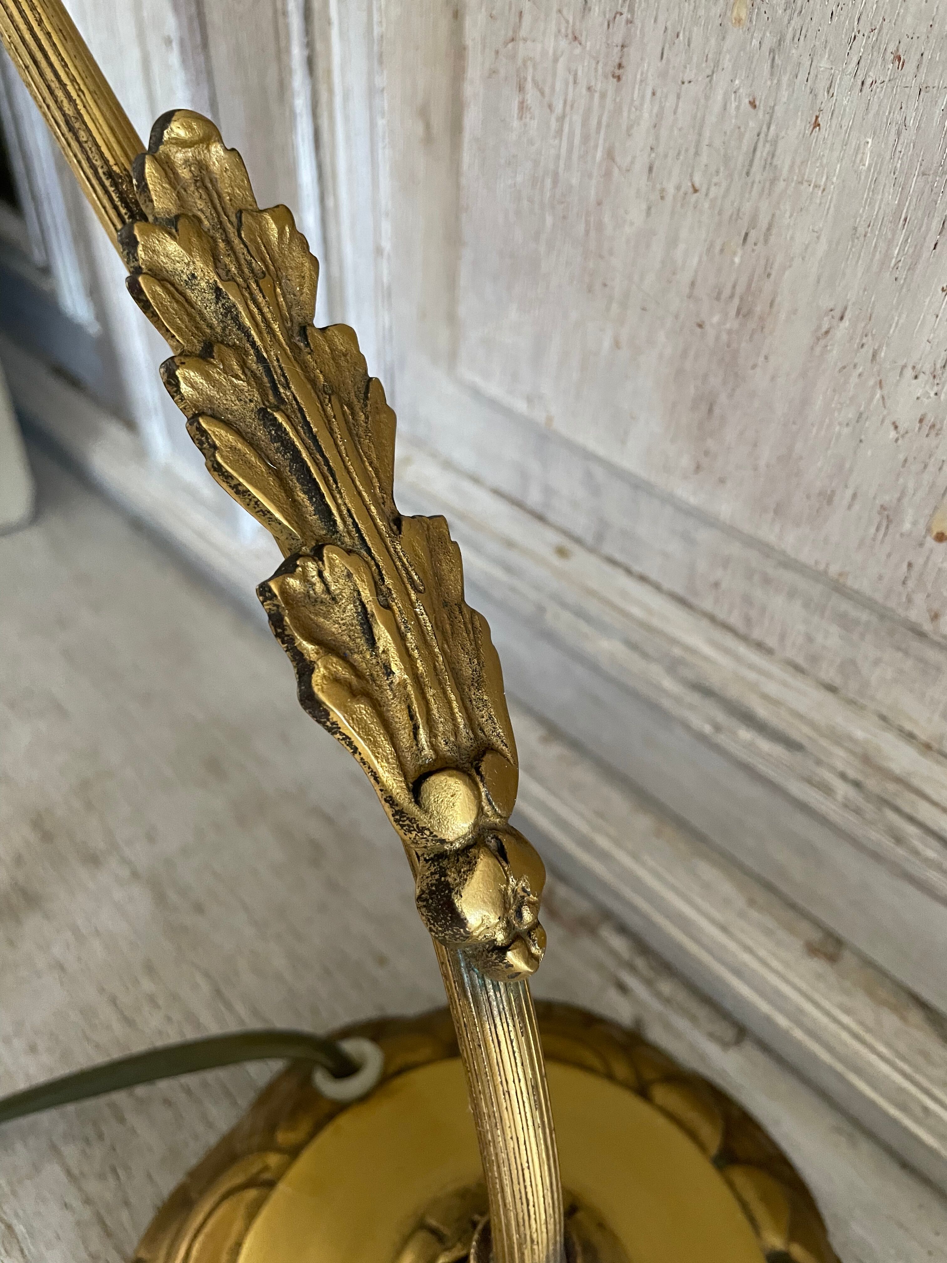 Tulip lamp gooseneck Art Deco