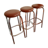 Set of three vintage bar stools