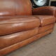 Vintage 3-seater leather club sofa
