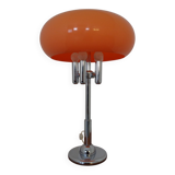 Italian orange plastic and chrome table lamp, 1960s