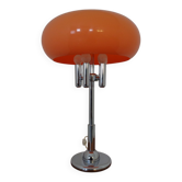 Italian orange plastic and chrome table lamp, 1960s