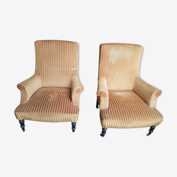 Pair of Napoleon lll armchairs