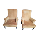 Deux fauteuils Napoléon lll