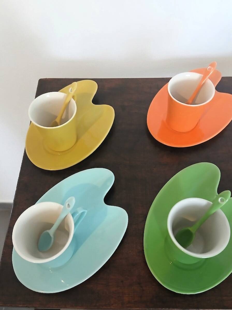 Coffee service Geneviève Lethu - Artist Palette model for 6 people