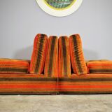Striped armchairs, 1970s, set of 3