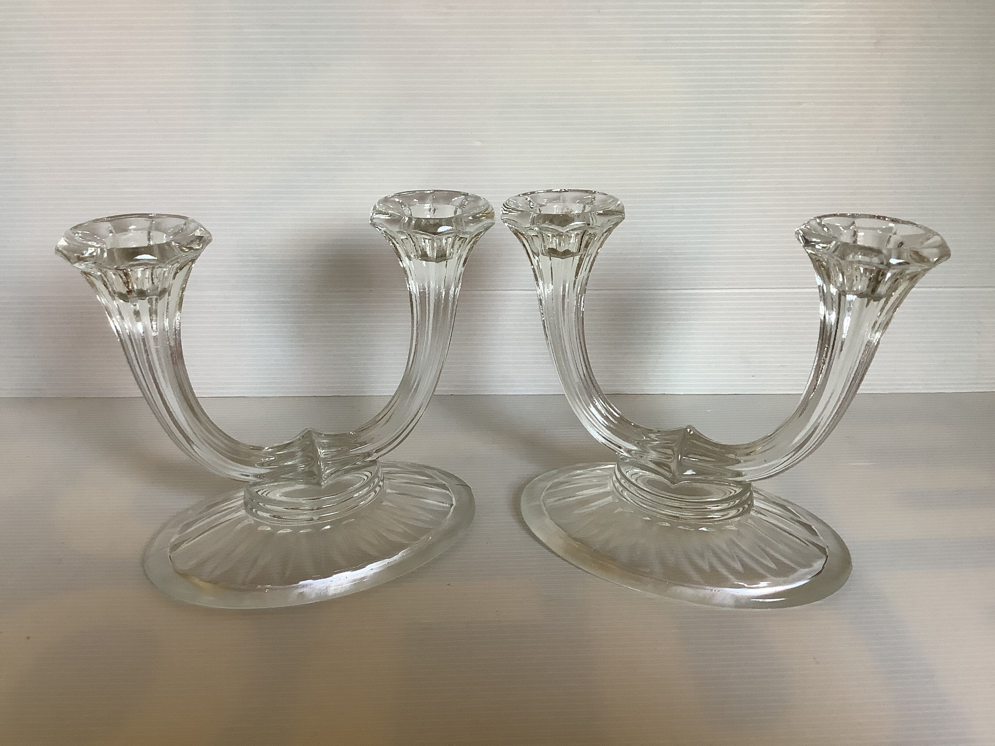 Pair of antique art deco candlesticks