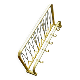 Gold metal wall coat rack