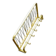 Gold metal wall coat rack