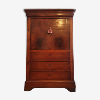 Secretary in Walnut Louis Philippe period with marble top