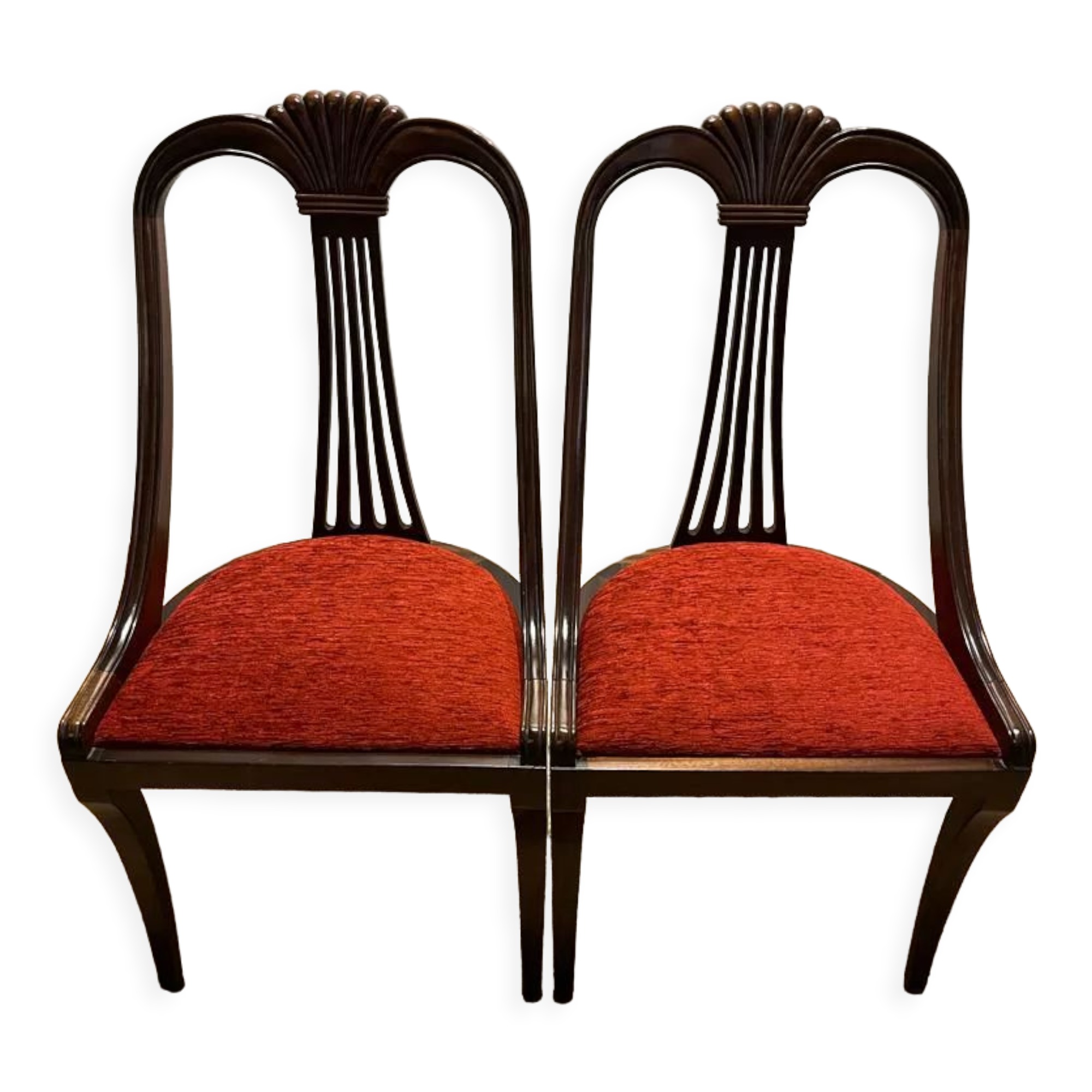 Red Directoire chairs