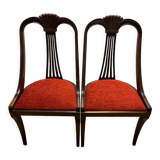 Red Directoire chairs