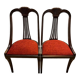 Red Directoire chairs