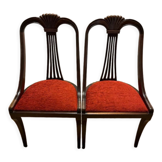 Red Directoire chairs