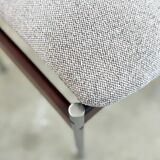 Set of 4 Thereca mid-century chairs in rosewood and chrome.