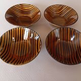 4 coupelles  Sarreguemines "Domino"
