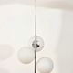 Chrome vintage chandelier with globes – 1970s modernist design