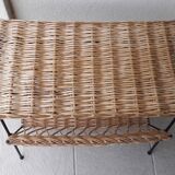 Wicker side table