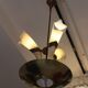 Italian chandelier with Cornucopias by Barovier Murano glass around 1960