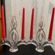 Paire de bougeoirs en cristal