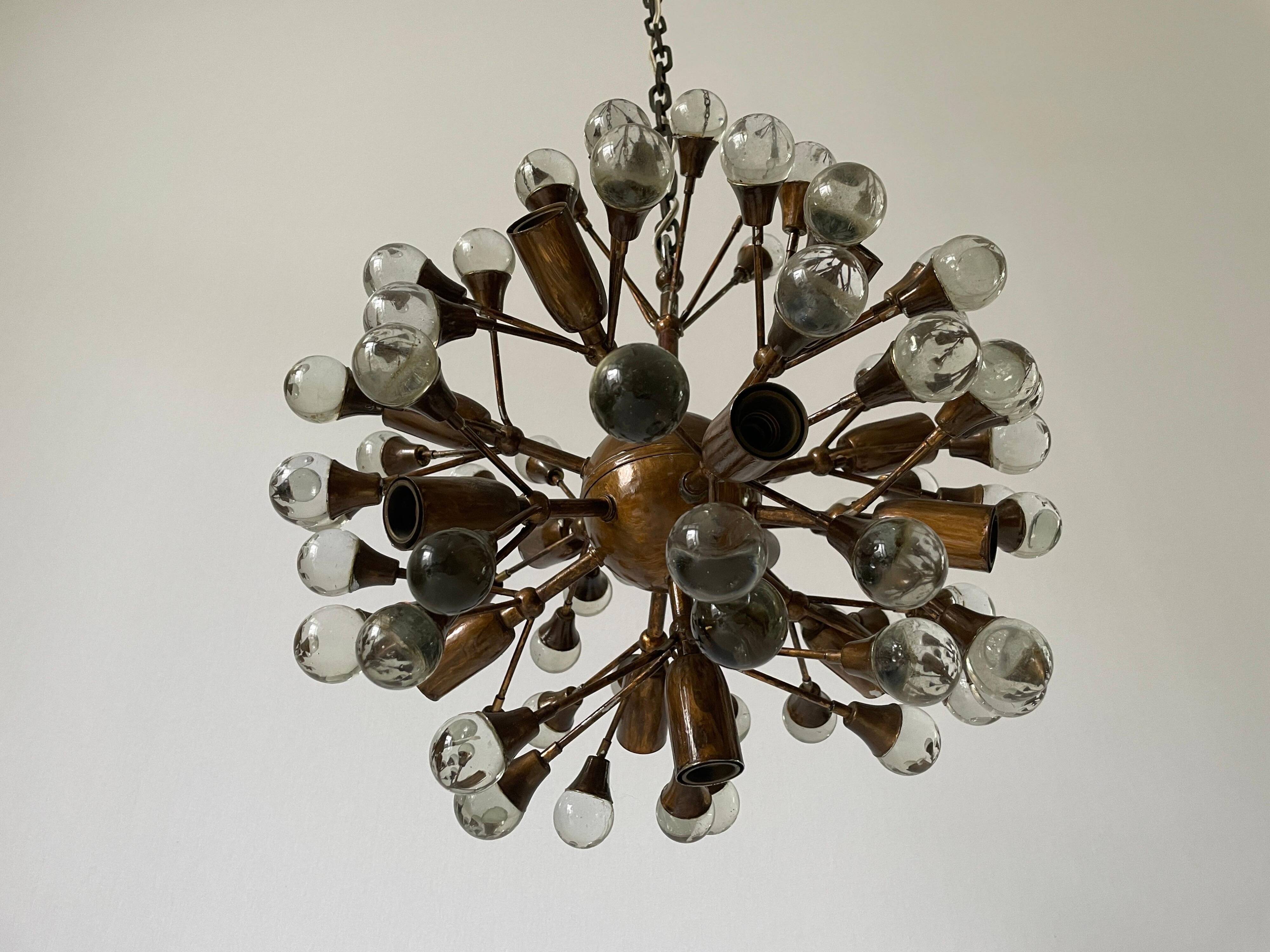 Atomic chandelier by Vereinigte Werkstätten München, 1950s, Germany