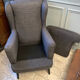Fauteuil à grand dossier en tissu